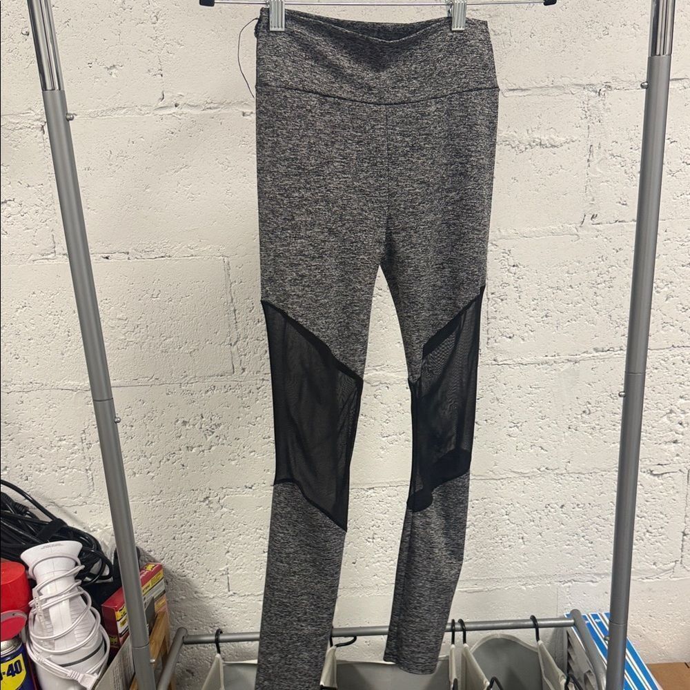 Gray and Black Mesh Leggings - Super Comfortable Thin Leggings - Size XS